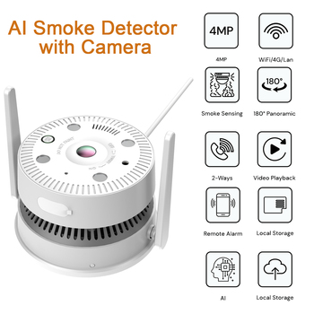 HLVISIOIN AI Smoke Detector with camera & Real-Time Alerts